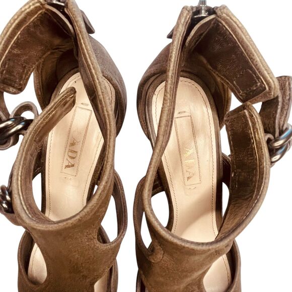 Prada Suede Platform Strappy Heel Shoes - Picture 8 of 10